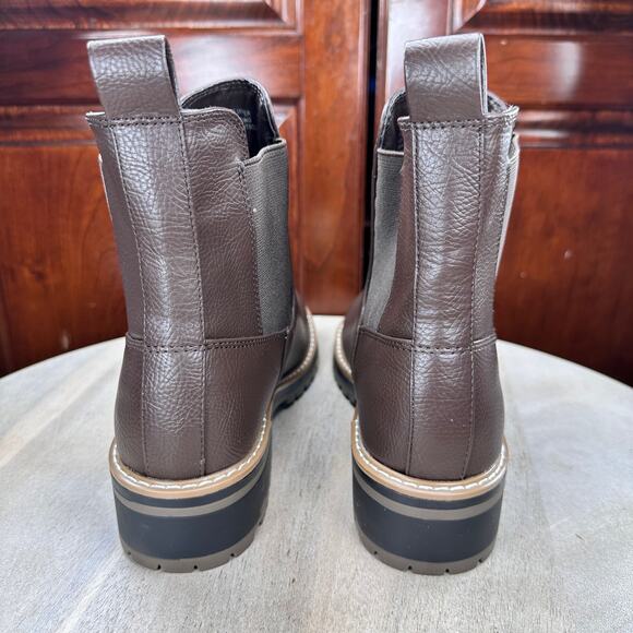 Kensie Womens Khai Chelsea Boots Size 8.5 Brown Slip On Ankle Boots New - Picture 7 of 14